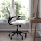 Flash Furniture White Mesh Mid-Back Task Chair with Roller Wheels BL-X-5M-WH-RLB-GG - alternate 1